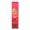2"x8" 4th Place Stock Event Ribbons (FIELD DAY) Lapels